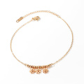 cute rose gold women little daisy flower charm anklets stainless steel foot chain anklet for girls